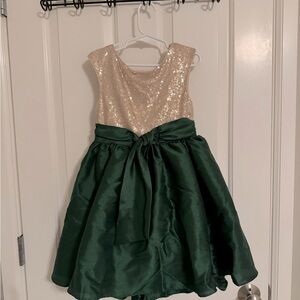 Gold/Green Xmas Dress